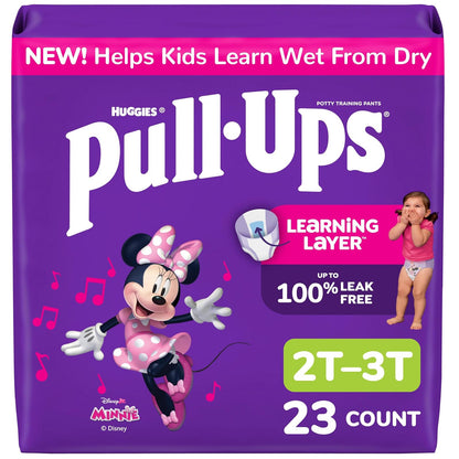 Pull-Ups Learning Designs Pantalones de entrenamiento para niñas, 2T-3T, 23 unidades