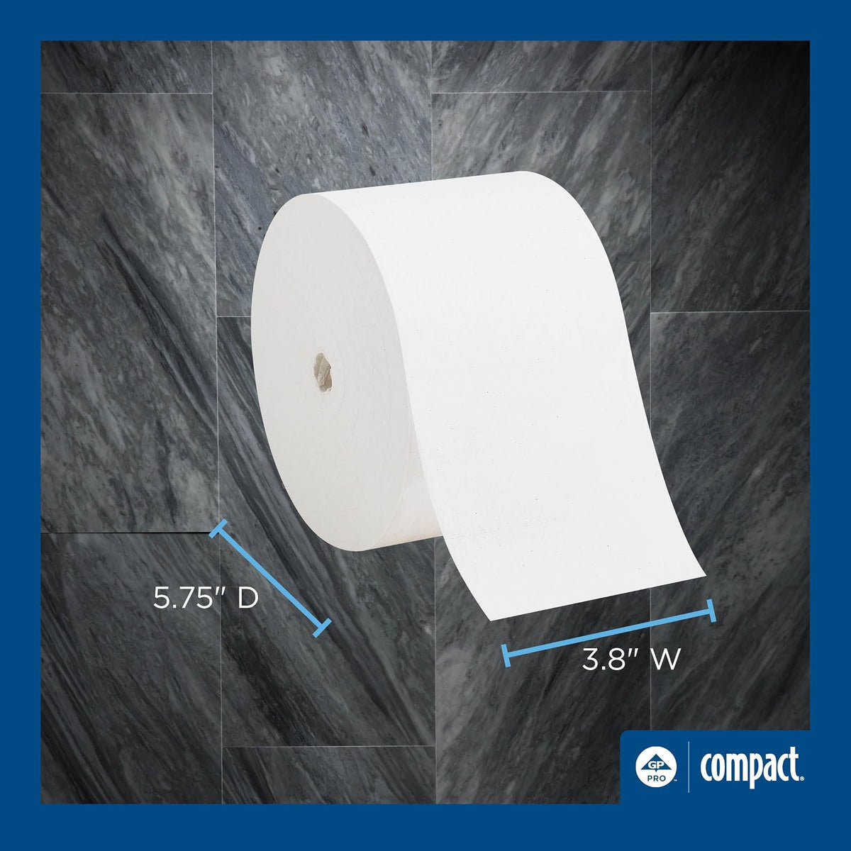 Georgia-Pacific Compact 193-74 4.05" Length, 3.85" Width, 5.75" Roll Diameter Coreless High Capacity 1-Ply Bathroom Tissue (Roll of 18)