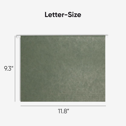 Smead 64055 - Carpeta para colgar archivos, pestaña ajustable de corte 1/5, tamaño carta, verde estándar, carpetas colgantes para archivadores, carpeta organizadora de archivos, 25 por caja