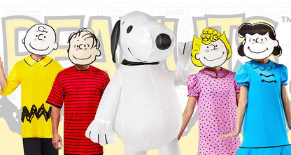 Rubies - Disfraz inflable Snoopy para adultos, como se muestra, talla única, Blanco, Talla única