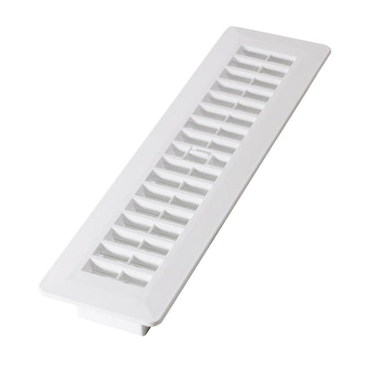 Decor Grates PL212-WH - Registro de piso de plástico, 5 cm x 30 cm, color blanco