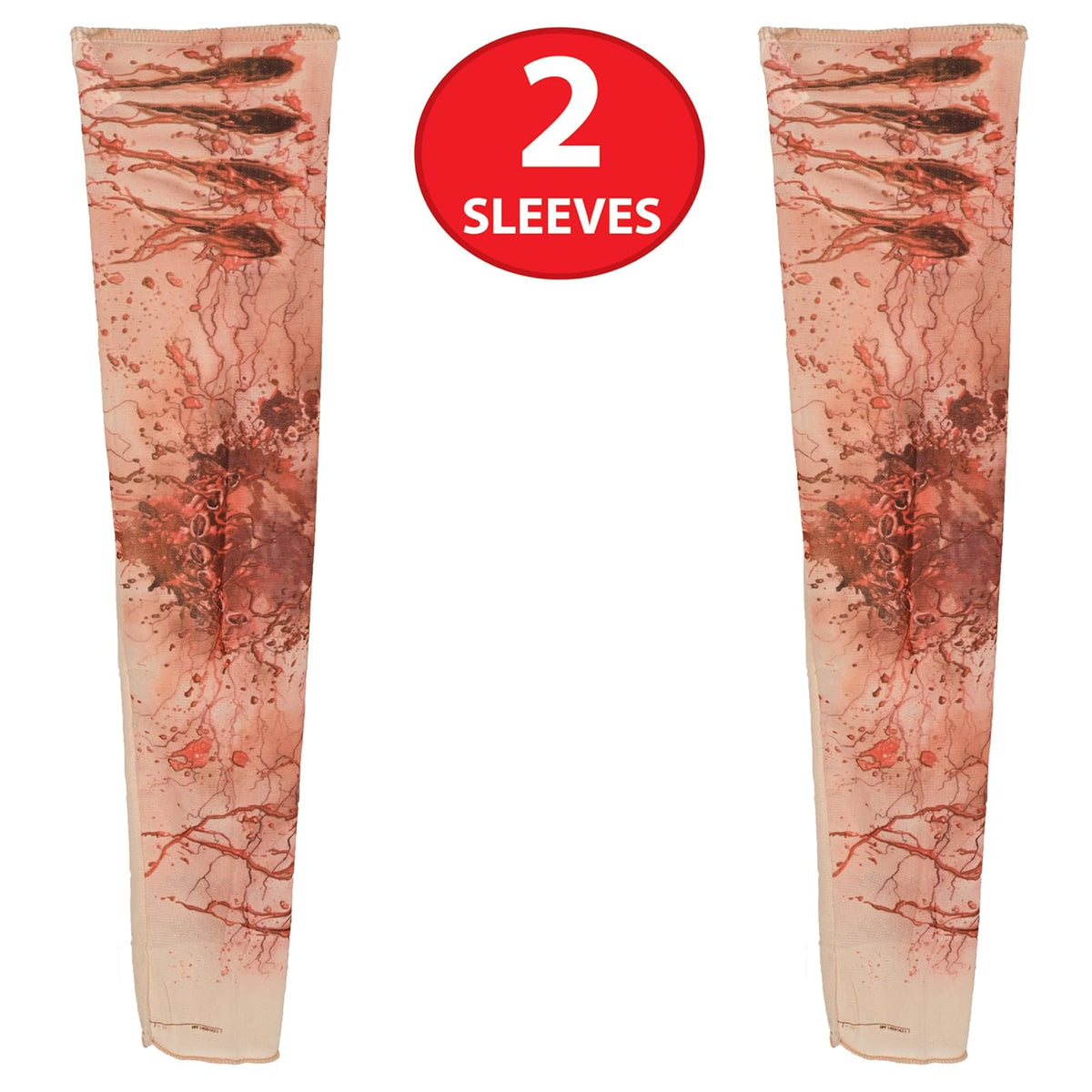 Beistle Zombie Bite Party Sleeve 1 par de ropa de Halloween, accesorio de disfraz, talla única, rojo/negro/marrón