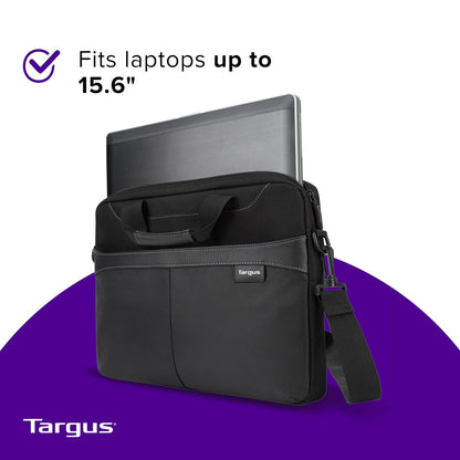 Targus Business Casual Slipcase with Shoulder Strap for 15.6-Inch Laptops, Black (TSS898)