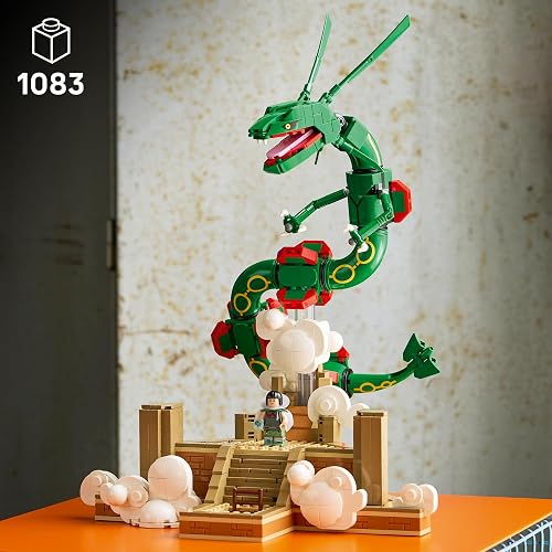 LEGO Pokémon Rayquaza – Set de Construcción – Personaje de Videojuego Articulado para Adultos – Pokémon de Tipo Volador y Dragón para Decorar – para Mayores de 18 Años – 72168
