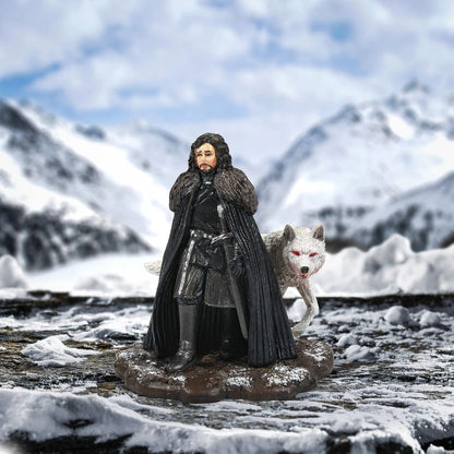 Department 56 Game of Thrones Village Accessories - Figura de Nieve de Jon, 3.27 Pulgadas, Multicolor