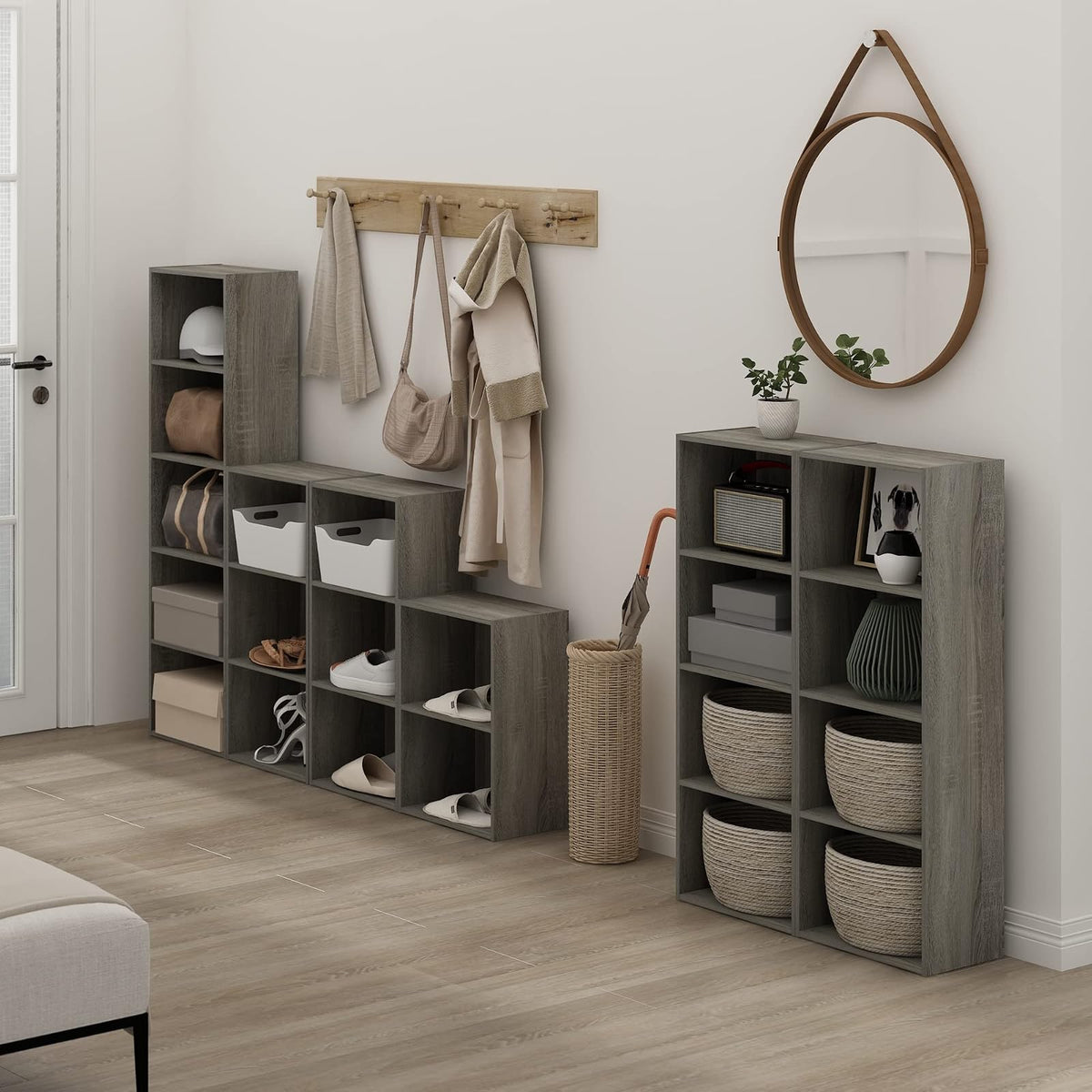 Furinno Luder Librería/Libro/Almacenamiento, 4 Niveles, Roble francés