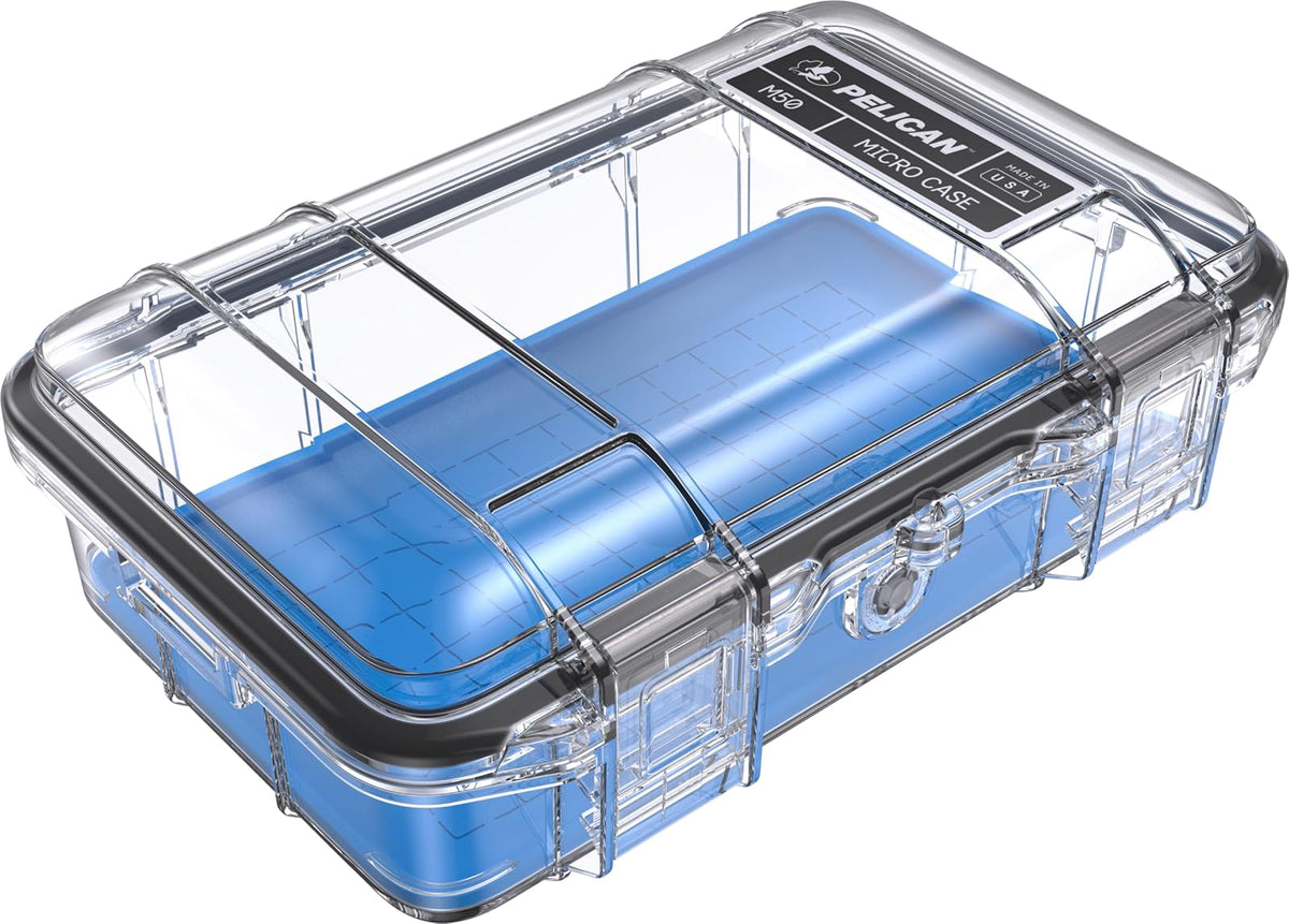 Pelican M40 Micro Case Estuche Protector Hermético, Negro - Azul - Claro - Funda Micro M50