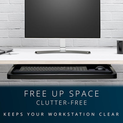 Kensington K60004US Cajón para Teclado cómodo para Debajo del computadora con Sistema SmartFit