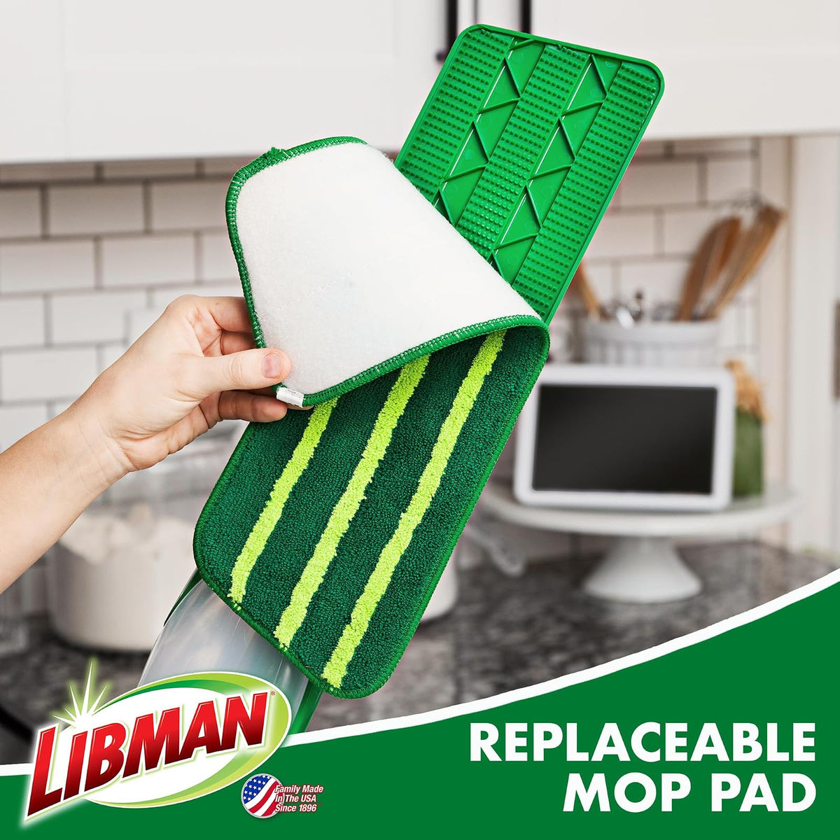 Libman Freedom - Recambios para trapeador en Aerosol, 3 Piezas, Color Verde