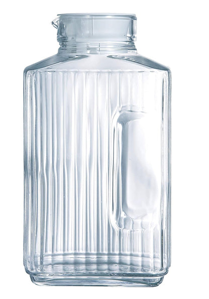 Luminarc Serie Quadro – Jarra 1.7-liter (57 1/4-Ounce), Claro/Blanco, 1