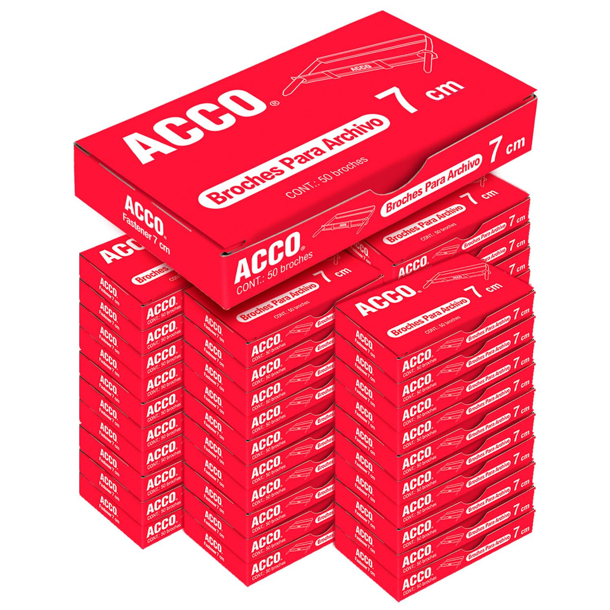 ACCO Broche para Documentos 7 cm, Archiva Hasta 300 Hojas