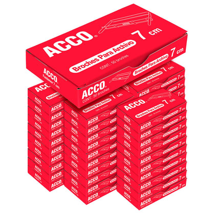 ACCO Broche para Documentos 7 cm, Archiva Hasta 300 Hojas