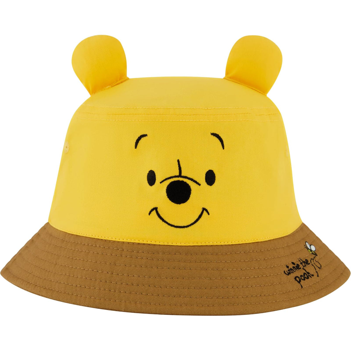 Concept One Sombrero Disney Winnie The Pooh Viaje | Plegable, Orejas de Oso 3D, Talla única, Color Amarillo Miel, Ala ancha, 100% algodón