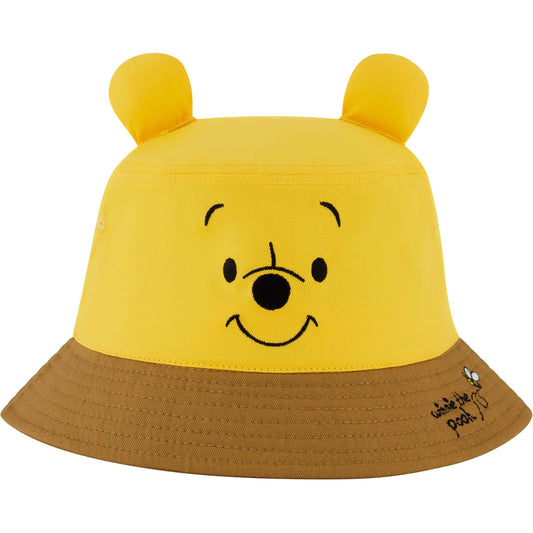 Concept One Sombrero Disney Winnie The Pooh Viaje | Plegable, Orejas de Oso 3D, Talla única, Color Amarillo Miel, Ala ancha, 100% algodón