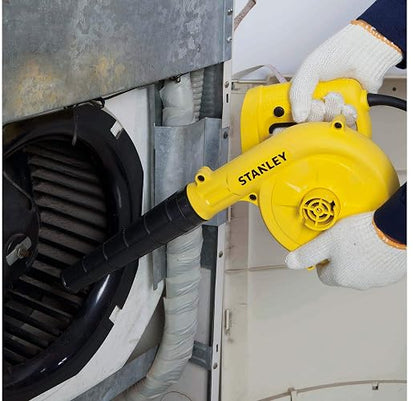 STANLEY Sopladora de Aire y Aspiradora Eléctrica 600W, Negro/Amarillo, STPT600