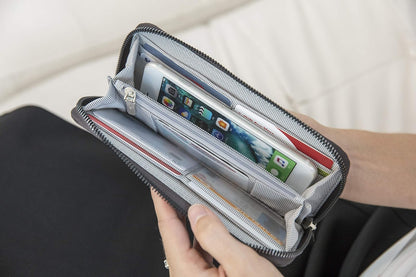 Travelon portafolios con cierre único para mujer con bloqueo RFID
