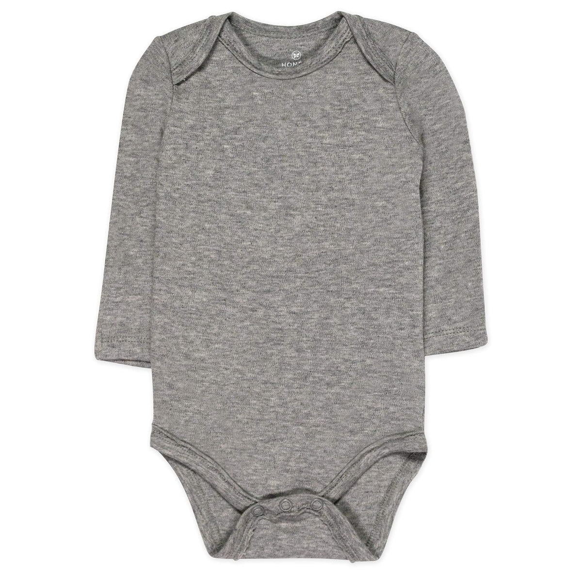 HonestBaby Paquete de 5 Bodies de Manga Larga de algodón orgánico. Conjunto de Playeras para bebs y Nios pequeos para bebés Unisex