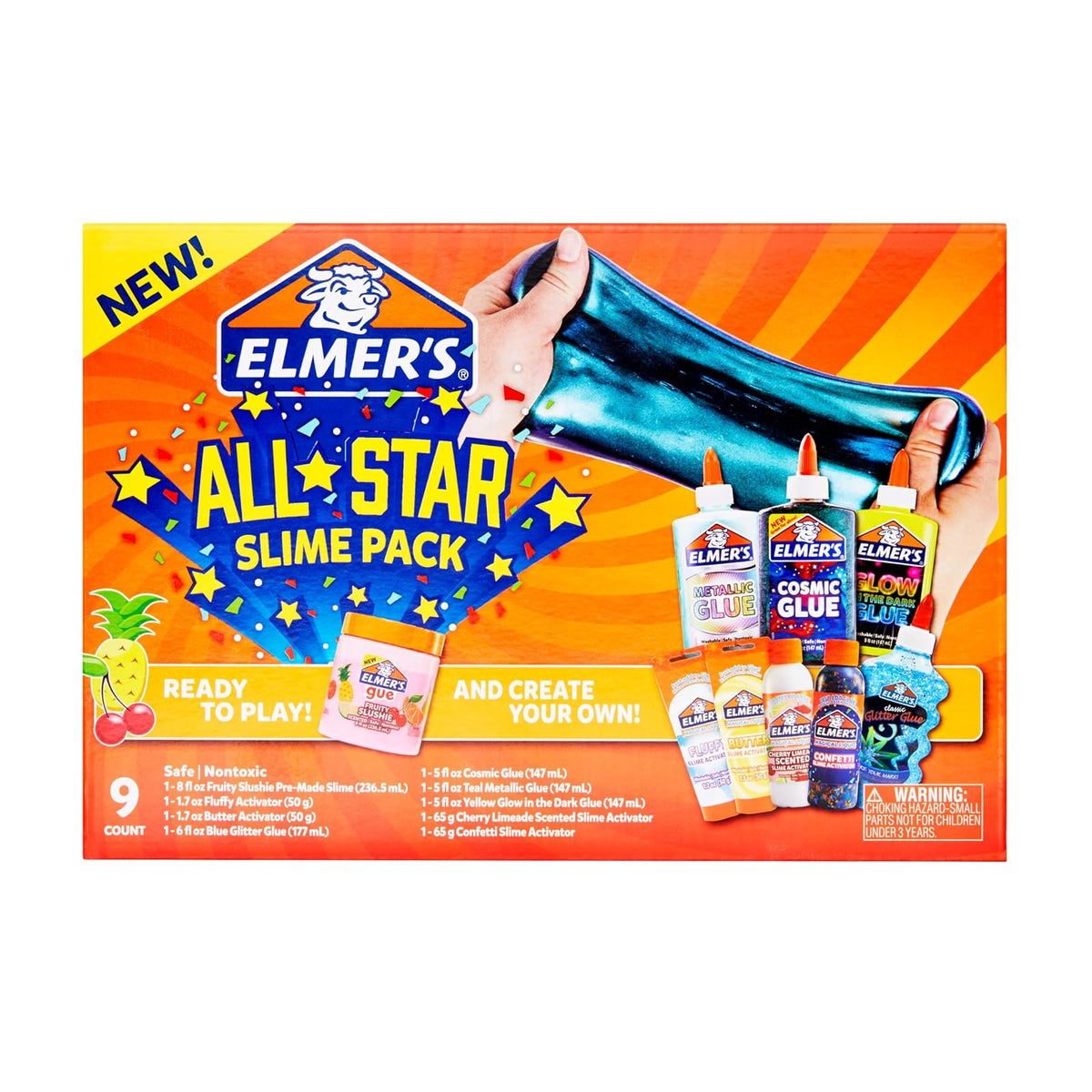 Elmer's Ocean Dive Slime Kit – Set de 9 Piezas para Hacer Slime - Pegamento