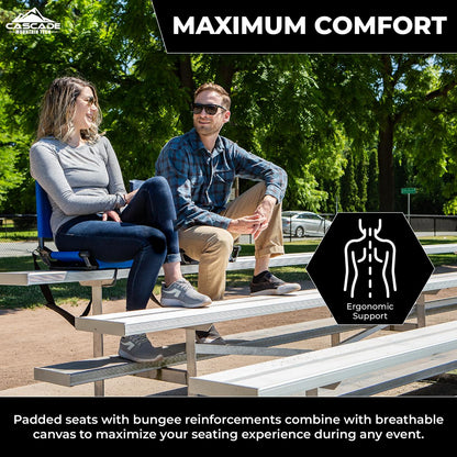 Cascade Mountain Tech Asiento de Estadio Plegable para Bancos y blanqueadores con Correa para el Hombro