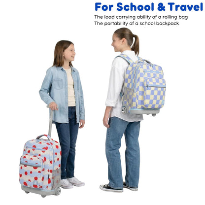 J World New York Sundance Laptop Rolling Backpack Backpack, SKANDI PINK