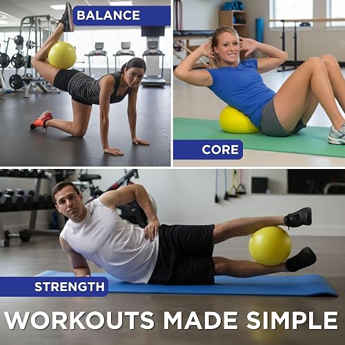 Theraband - Pelota de Ejercicio Pequeña para Yoga, 22.86 cm (9'') | Bola de núcleo inflable pequeña de 9 pulgadas para pilates, yoga, estabilidad, equilibrio y fisioterapia