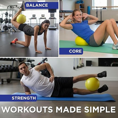 Theraband - Pelota de Ejercicio Pequeña para Yoga, 22.86 cm (9'') | Bola de núcleo inflable pequeña de 9 pulgadas para pilates, yoga, estabilidad, equilibrio y fisioterapia