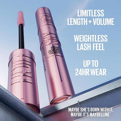 Maybelline Sky High Lavable Mascara Mascara Lavable Muy Negro | 0.24 fl oz