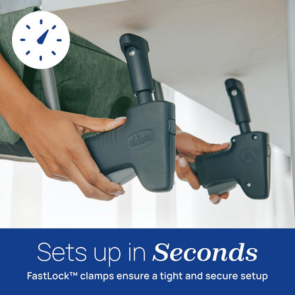 Chicco FastLock - Silla alta portátil para bebés y niños pequeños, se instala en segundos, musgo/verde
