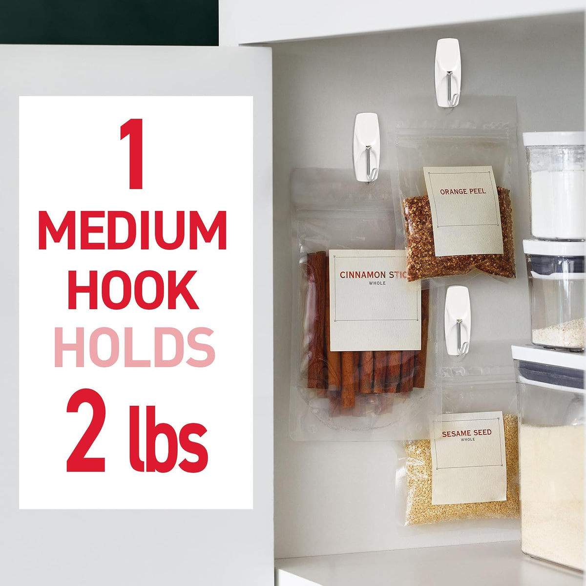 Command White Hooks, 7 hooks, 8 strips, Indoor Use (17065-7ES)