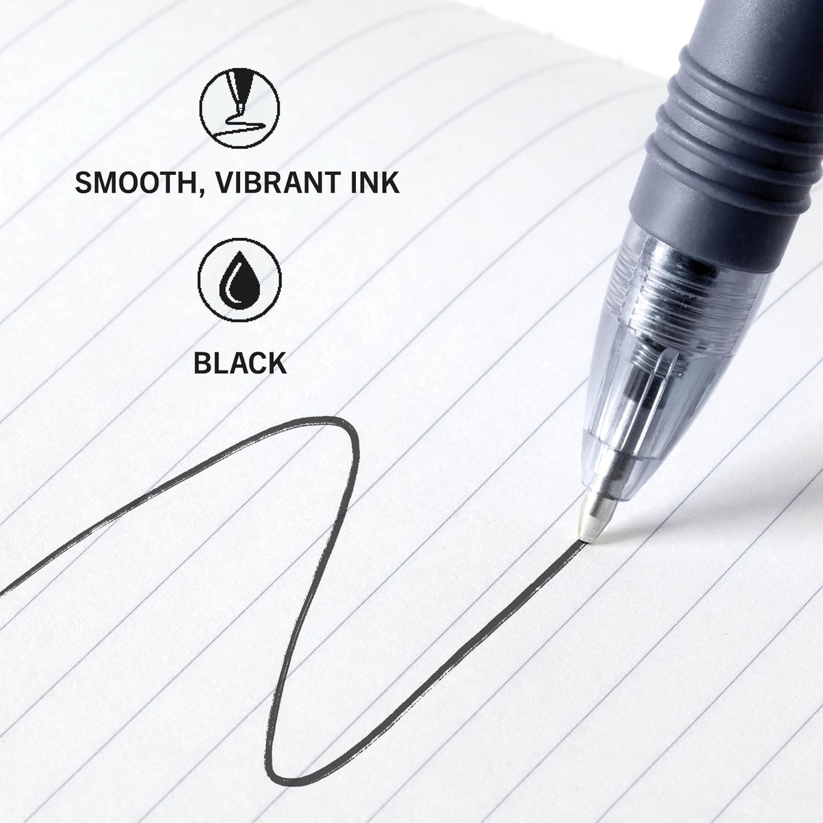 ZEBRA Z-Grip Retractable Ballpoint Pen, 1.0mm, Black Ink, 18 Pack (22218)