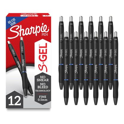 Sharpie Marcadores Permanentes Punta Ultra Fina - 12 Unidad (Paquete de 1) - Azul