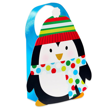 American Greetings - Tarjeteros de regalo de Navidad, muñeco de nieve, Papá Noel, pingüino y ciervo (4 unidades) - Mini bolsa GCH TIPON JUVCHAR 4CT