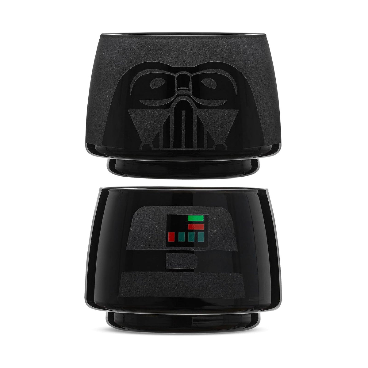 JoyJolt - Juego de 2 vasos apilables de Star Wars de 8 onzas Darth Vader con cabeza y cuerpo, divertidos juegos de vasos de cocina o bar para el hogar, regalo de Star Wars