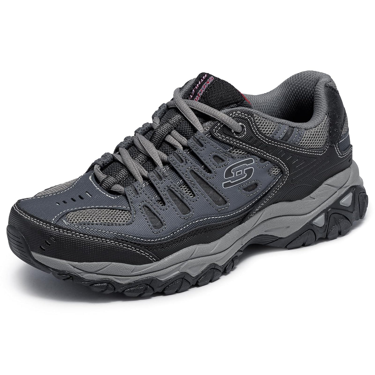 Skechers Afterburn Memory Foam Tenis con Cordones para Hombre - 30.0 cm - Azul Marino