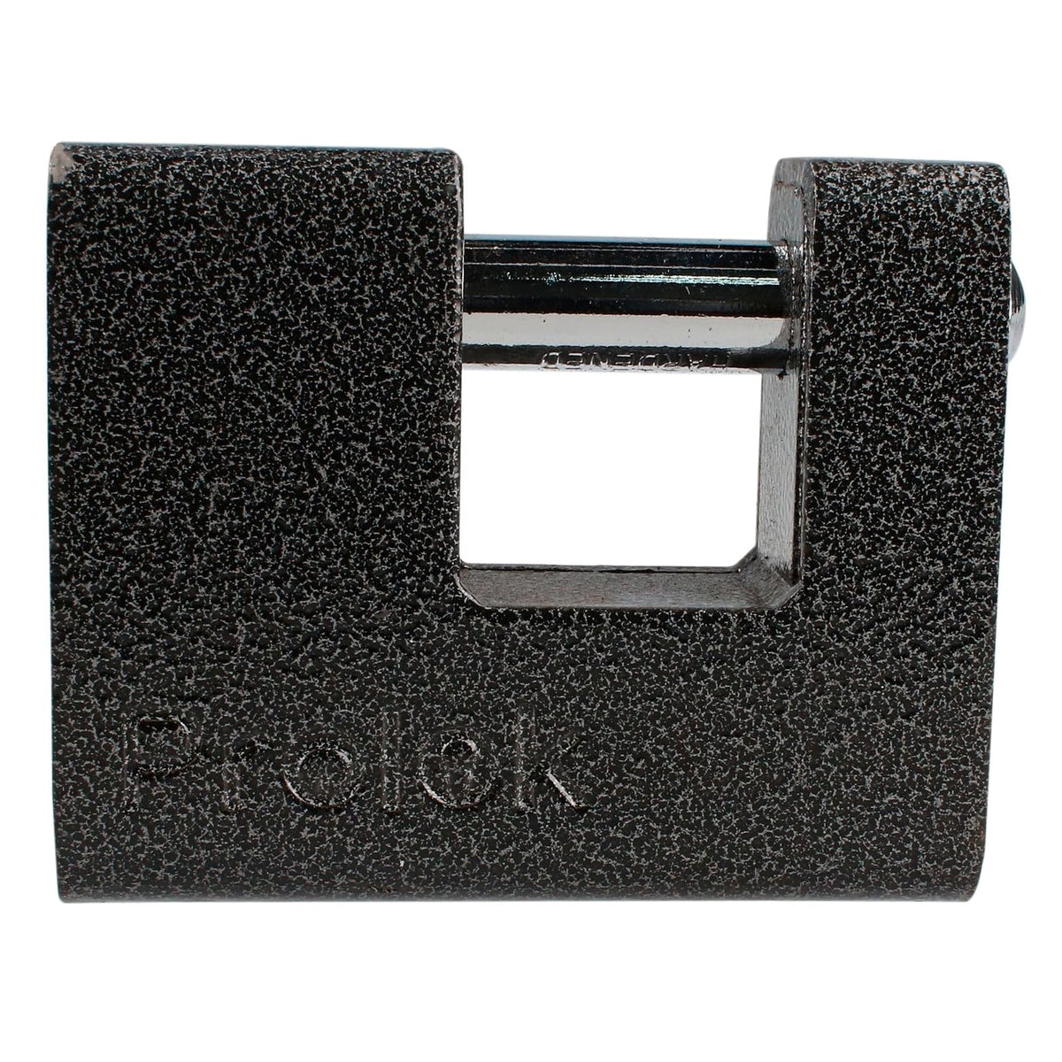 Lock Prolok P19C80 Candado de hierro para cortina metálica 80 mm, negro, llave estándar