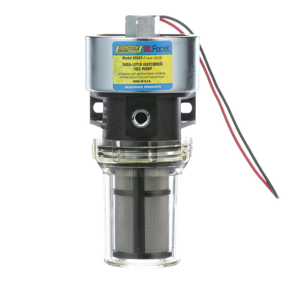 SEACHOICE Dura 20331 - Bomba de Combustible Electrónica Universal para Gasolina y Diésel - Compatible con Camiones - Marina e Industrial