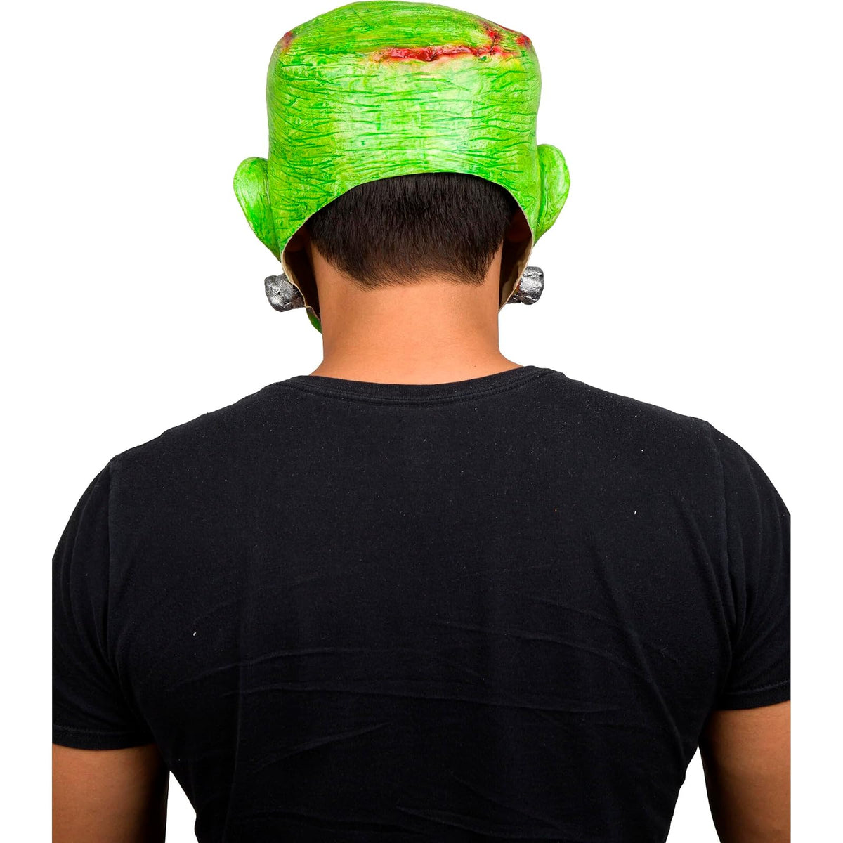 REV Frankenstein Monstruo Verde Máscara Latex | Máscara de Terror con Tornillos, Cicatrices y Dientes | Accesorio Cosplay Adulto Talla M Color Verde