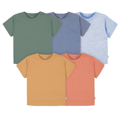 Gerber Paquete de 5 Camisetas de Manga Corta para Bebé y Niño - 4T - Óxido