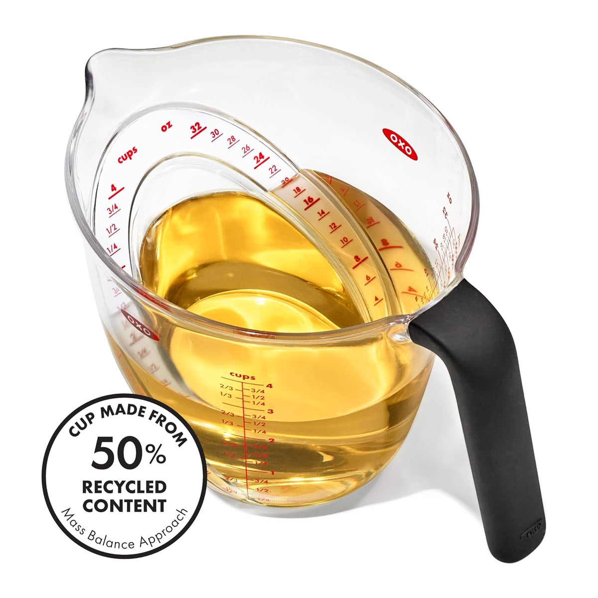 OXO 1050030 Taza Medidora Angular Tritan, 1 l, 23 cm
