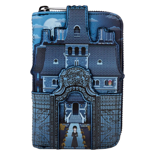 Loungefly MGM: Wednesday Nevermore Castle, Zip Around Wallet