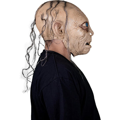 REV Gollum Máscara Látex | Licencia Oficial Señor de los Anillos Adulto | Disfraz Halloween Cosplay | Detalle Realista con Cabello y Dientes Terroríficos Talla M