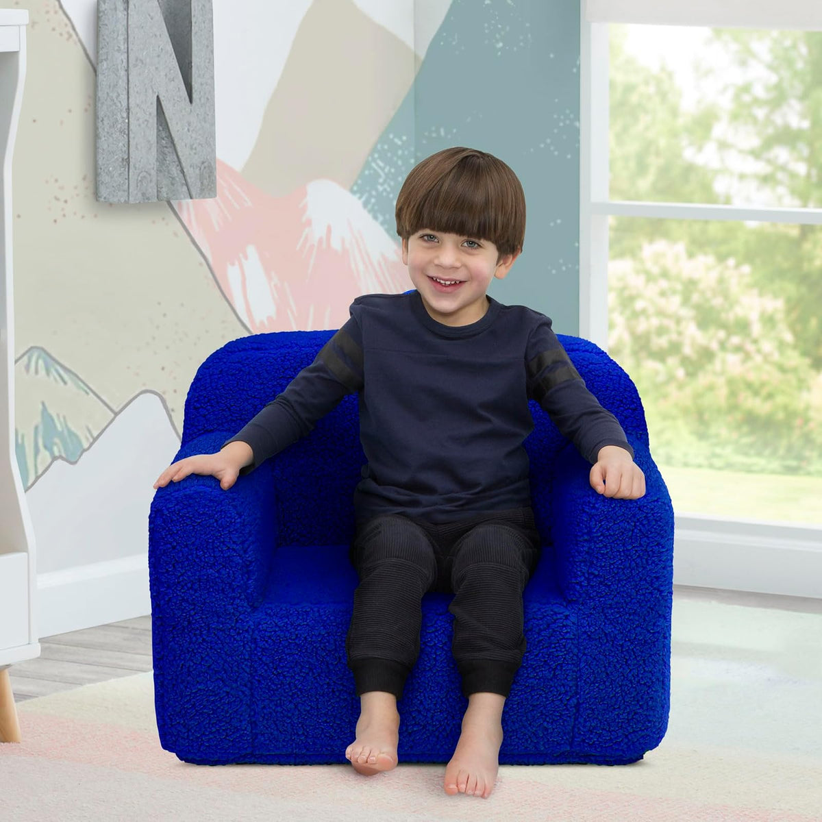 Delta Children Silla Infantil Sherpa Cozee - Color: Azul Royal