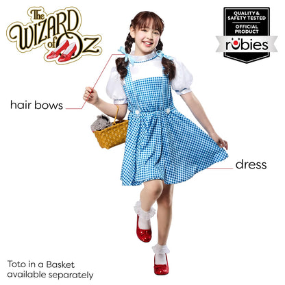Disfraz de Dorothy de Wizard of Oz para niño, Un Solo Color, Pequeño