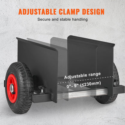 VEVOR - Carro de Panel de 600 Libras de Capacidad, para Paneles de Yeso de Alta Resistencia con Ruedas neumáticas de 8 Pulgadas, Carrito de Panel de Abrazadera Ajustable para láminas de Yeso, manejo