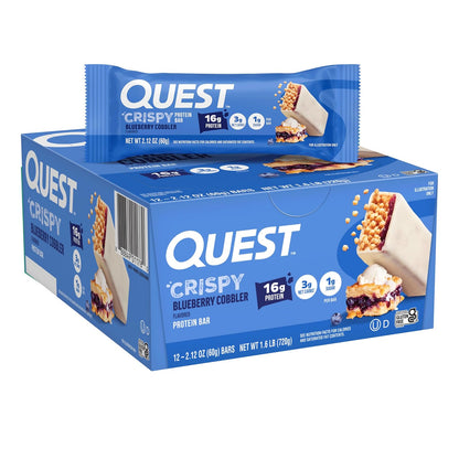 Quest Nutrition Quest Hero Crispy Barra de Proteína 12 Piezas - Mora Azul