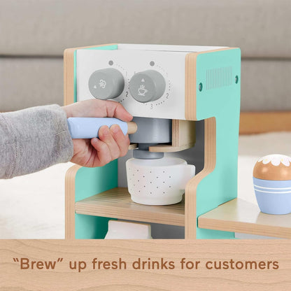 Fisher-Price Juguete para Bebés Set Mi Primer Cafetería de Madera para niños de 3 años en adelante