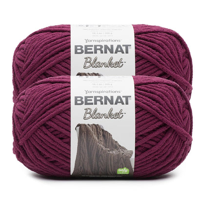 Bernat Blanket Estambre Chenille, Paquete de 2, Súper Voluminoso - CIRUELA BURDEOS
