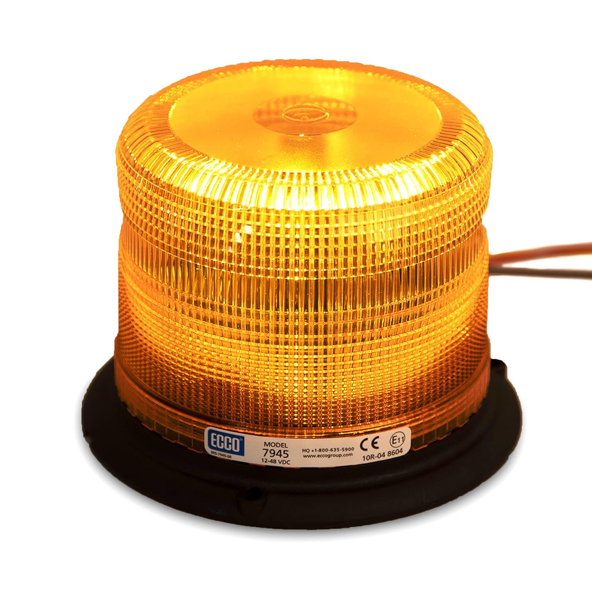 ECCO Baliza LED de 6.5 in con 11 Patrones de Flash 7945A, 12-48V, Ámbar