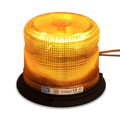 ECCO Baliza LED de 6.5 in con 11 Patrones de Flash 7945A, 12-48V, Ámbar