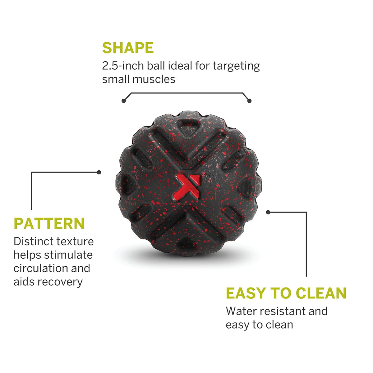 TriggerPoint Bola de Masaje con Textura Profunda de Tela MB 2.5 Pulgadas para Liberación Miofascial